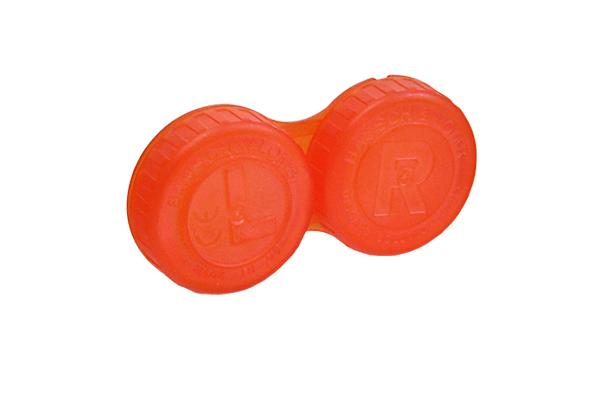 Kontaktlinsenbehälter orange
