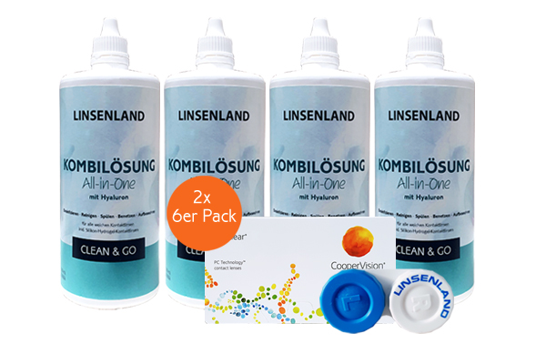 Proclear Spheric & Linsenland Kombilsung mit Hyaluronat