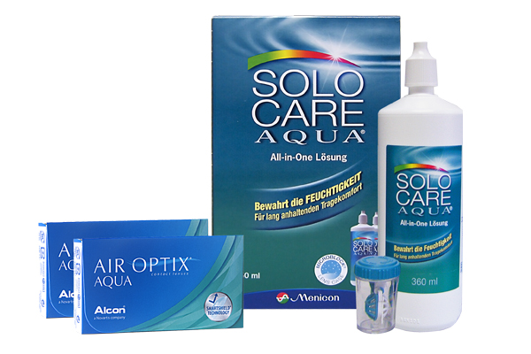 Air Optix Aqua 6er & 3x Solo Care Aqua