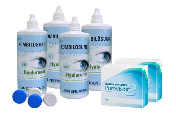Purevision 2HD & Linsenland Kombilsung mit Hyaluronat