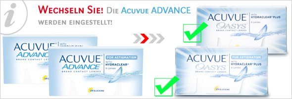 Acuvue Advance werden eingestellt